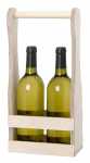 Holzflaschenträger            für 2 x 0,75  Ltr. Wein 