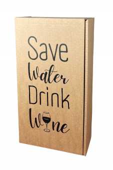 2er PK Natur                  Save Water Drink Wine 